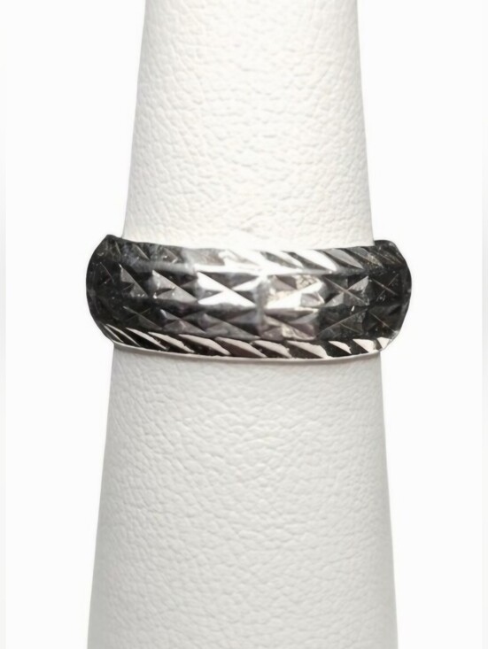 Jewelry - Vintage Sterling Silver Diamond-Cut Band Ring ATI Thailand Size 7